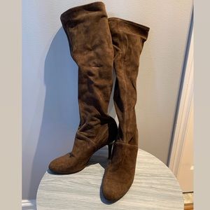 Tall Suede High Heeled Boot w/ Nike Air Sole